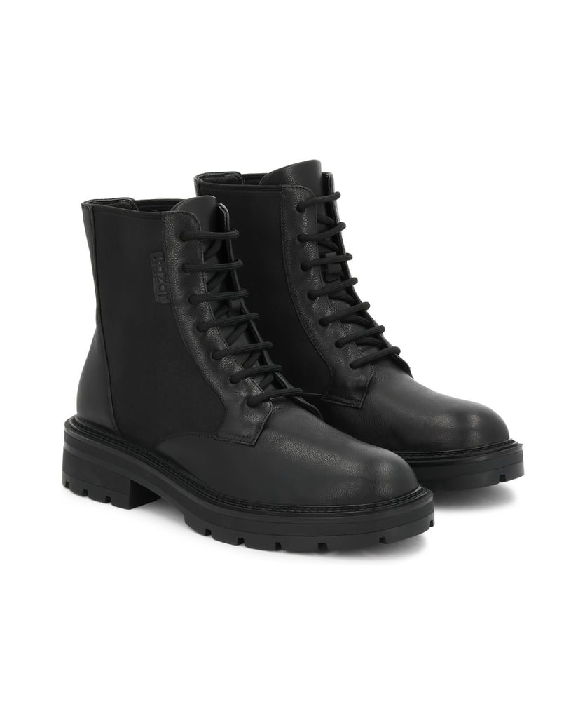 Kazar-Lace-up-boots-with-elastic-insert-černá