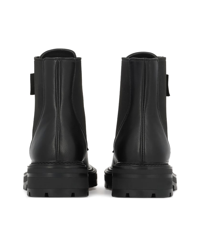 Kazar-Lace-up-boots-with-elastic-insert-černá