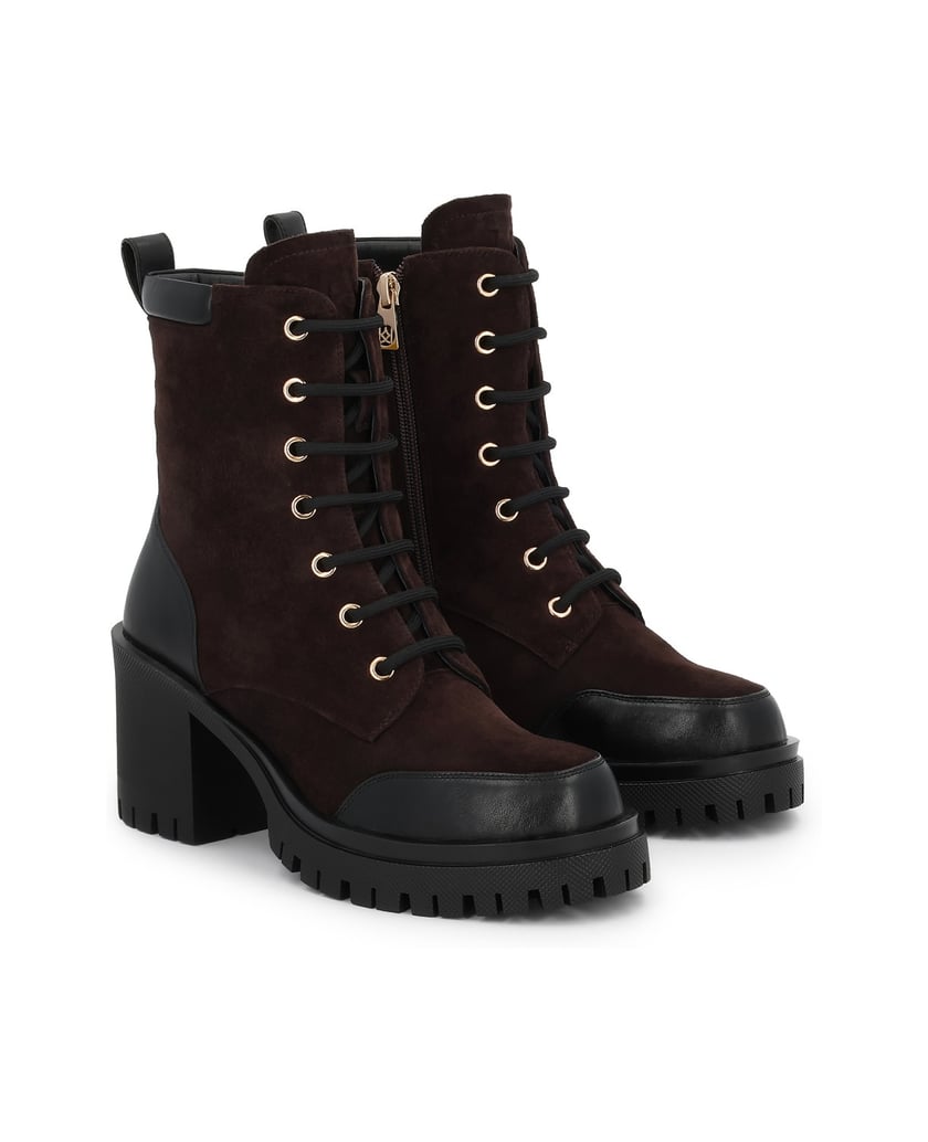 Kazar-Brown-boots-with-black-inserts-hnědá