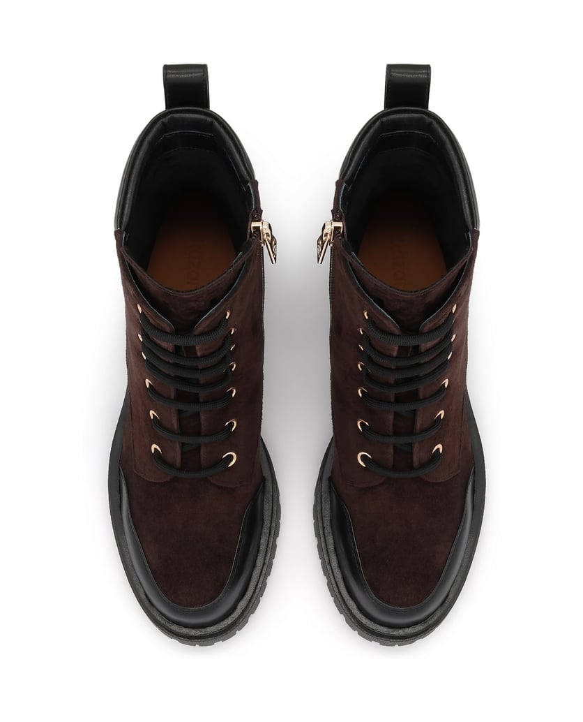 Kazar-Brown-boots-with-black-inserts-hnědá