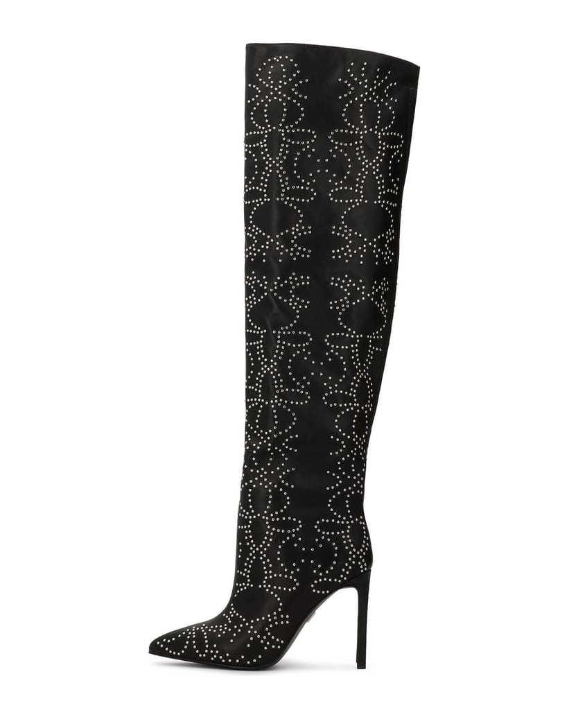 Kazar-Rivet-patterned-leather-musketeers-čierna