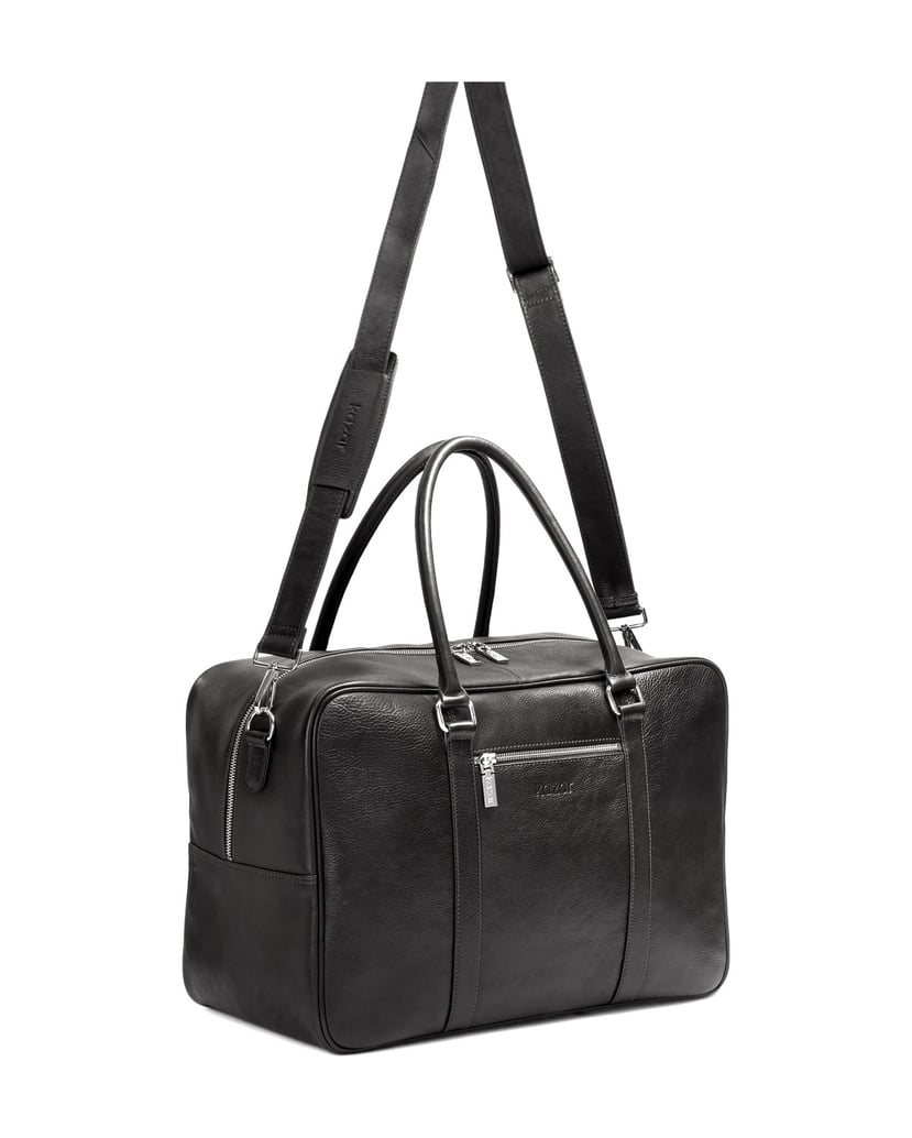 Kazar-Elegant-leather-travel-bag-černá