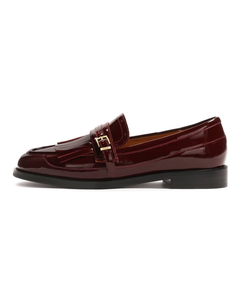 Kazar-Kastanienbraune-Lacklederschuhe-mit-Quasten-rot