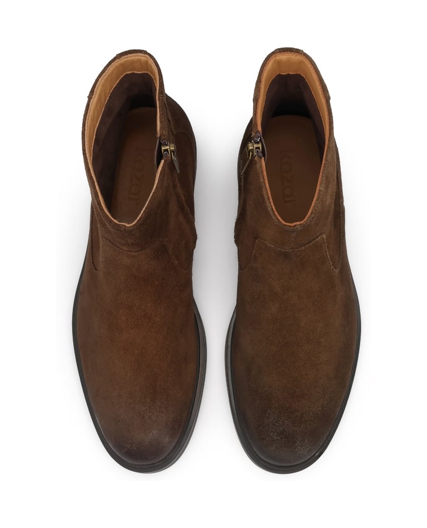 Kazar-Brown-men's-suede-boots-hnědá
