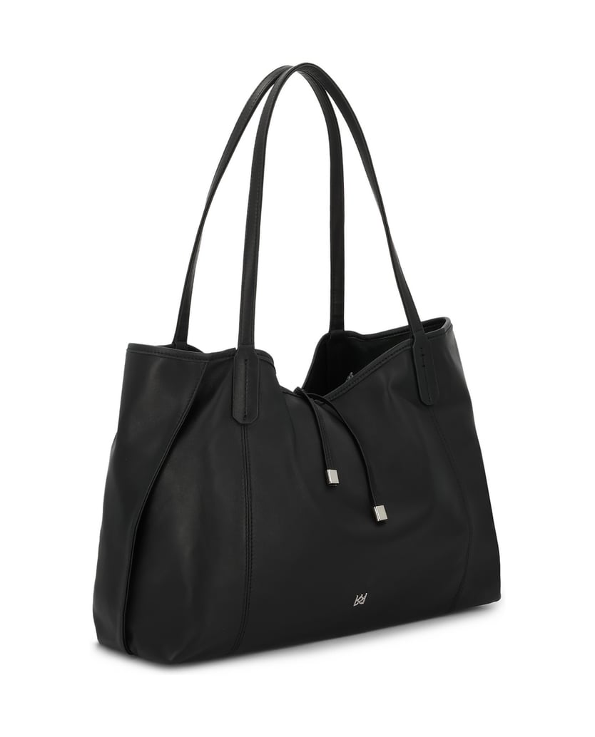 Kazar-Leather-handbag-with-removable-insert-černá