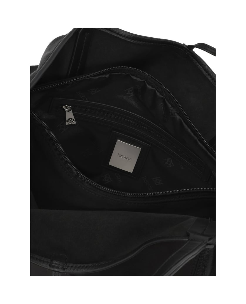 Kazar-Leather-handbag-with-removable-insert-černá