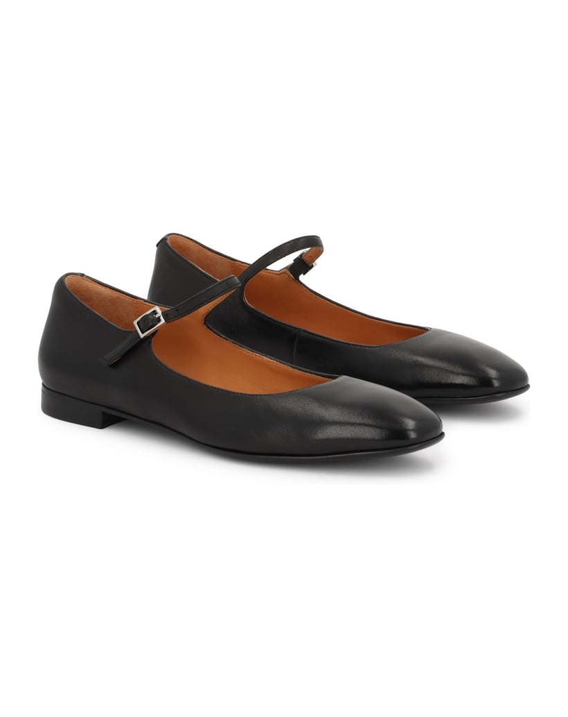 Kazar-Black-flat-pumps-with-strap-čierna
