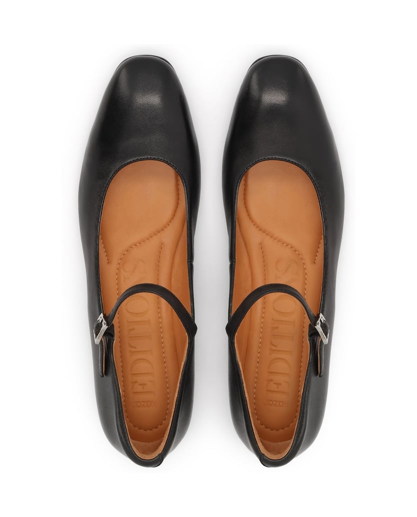 Kazar-Black-flat-pumps-with-strap-čierna