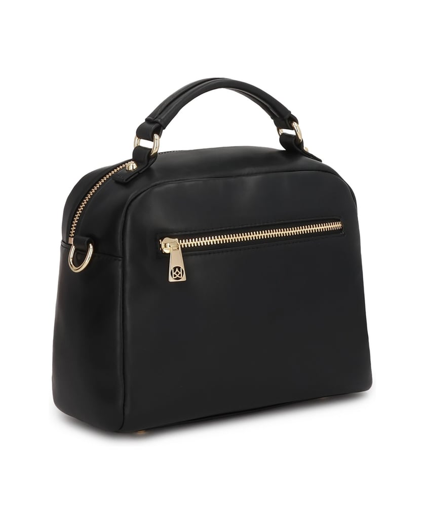 Kazar-Versatile-black-leather-handbag-černá