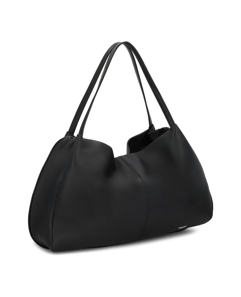 Kazar-Schwarze-Handtasche-aus-Naturleder-mit-lockerer-Passform-schwarz