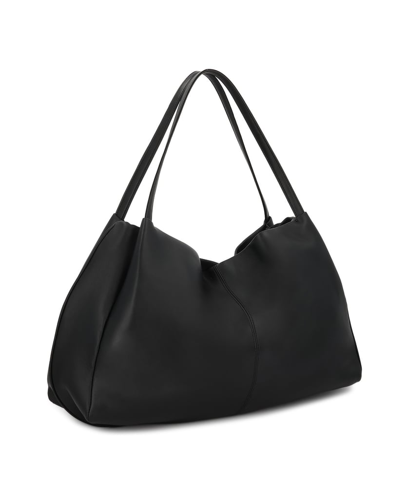 Kazar-Schwarze-Handtasche-aus-Naturleder-mit-lockerer-Passform-schwarz