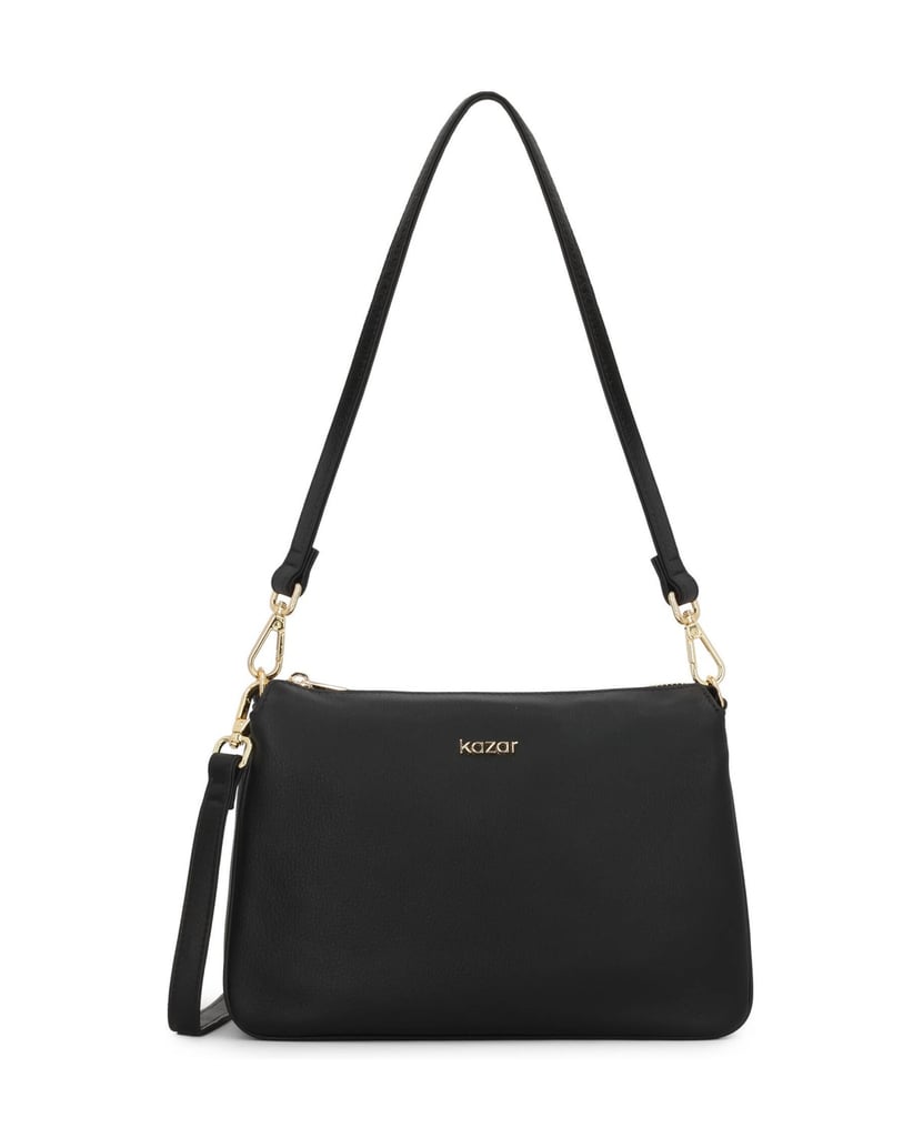 Kazar-Black-leather-bag-with-gold-details-černá