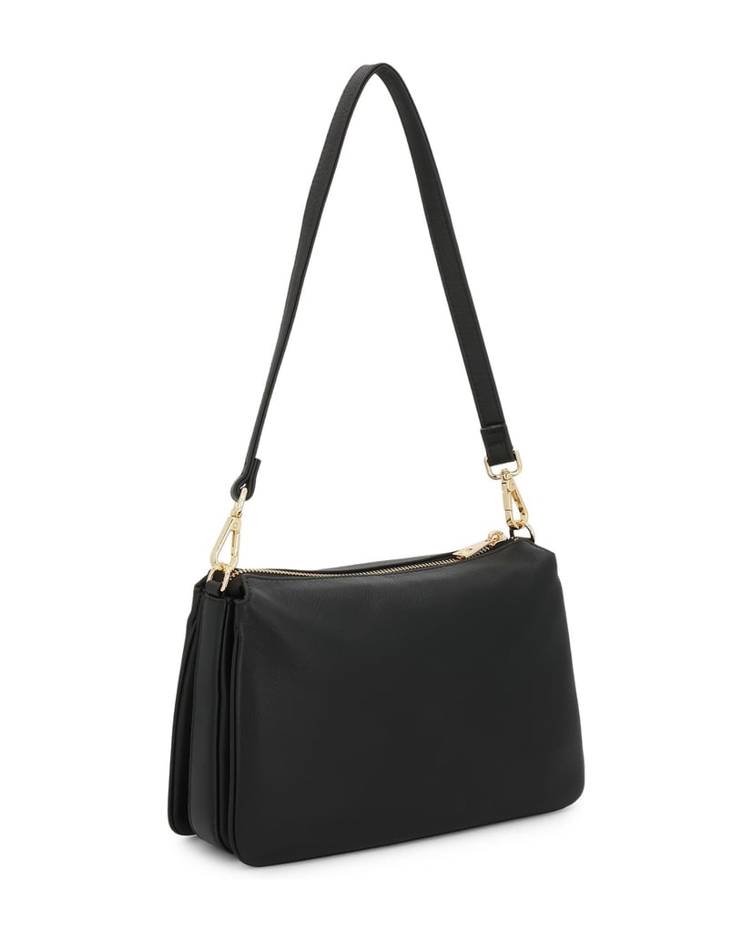 Kazar-Black-leather-bag-with-gold-details-černá