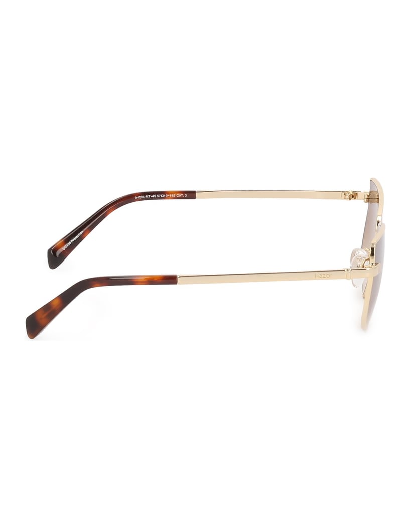 Kazar-Sunglasses-with-metal-frame-and-brown-glasses-zlatá