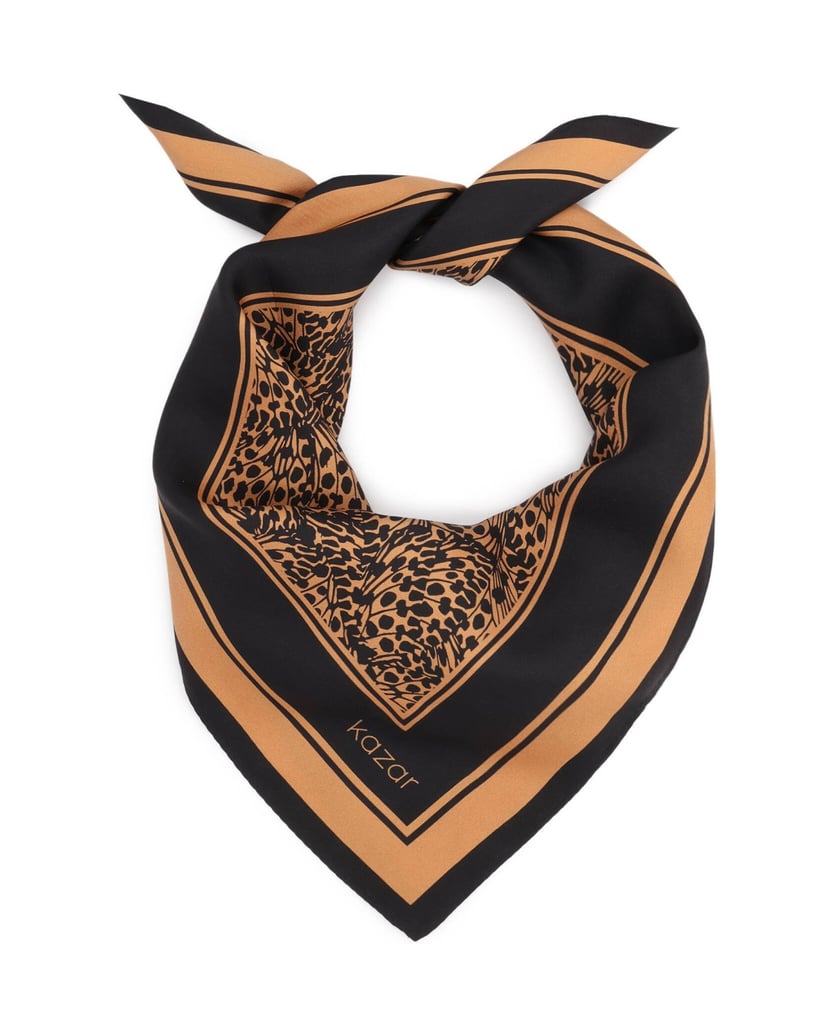 Kazar-Silk-scarf-brown-and-black-hnědá