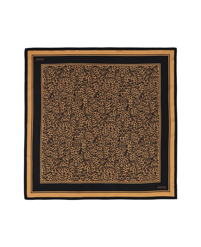 Kazar-Silk-scarf-brown-and-black-hnědá