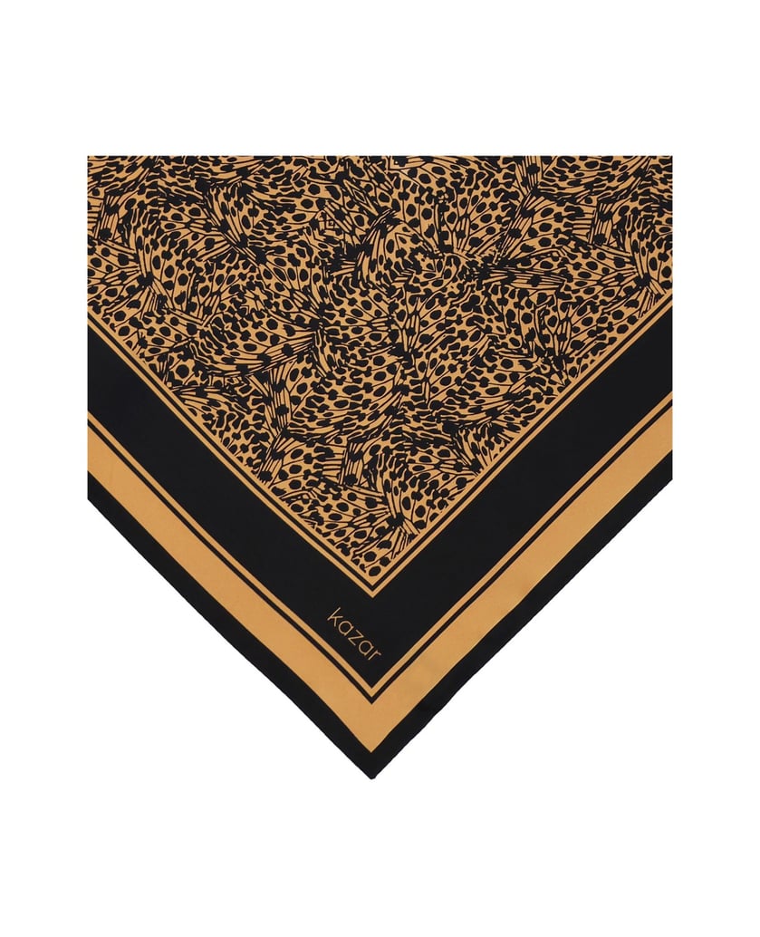 Kazar-Silk-scarf-brown-and-black-hnědá
