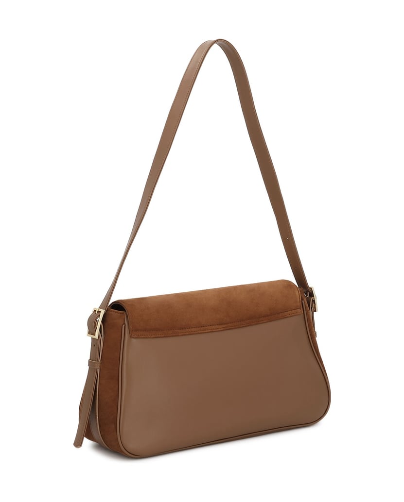 Kazar-Light-brown-suede-handbag-with-KAZAR-logo.-velbloudí