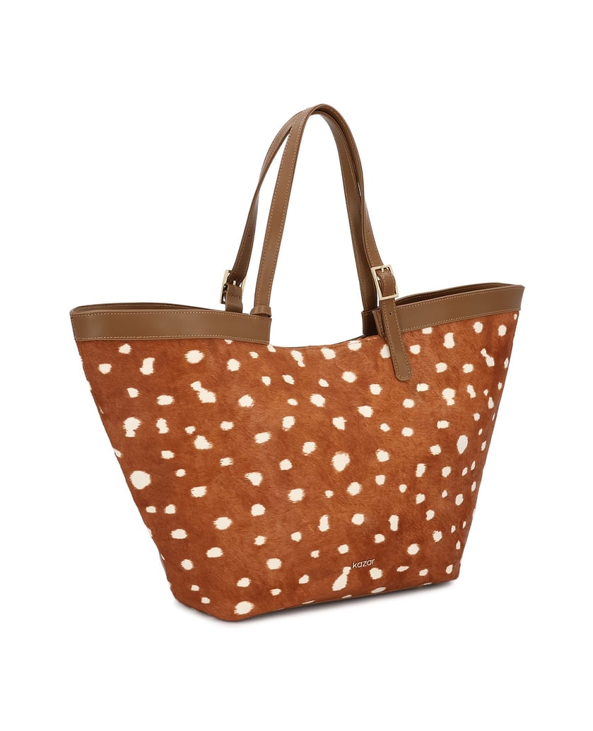 Kazar-Large-handbag-with-natural-hair-finish-hnědá