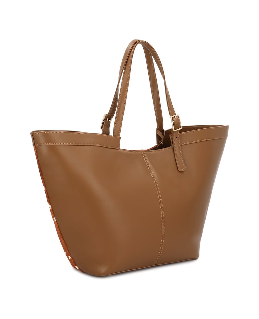 Kazar-Large-handbag-with-natural-hair-finish-hnědá