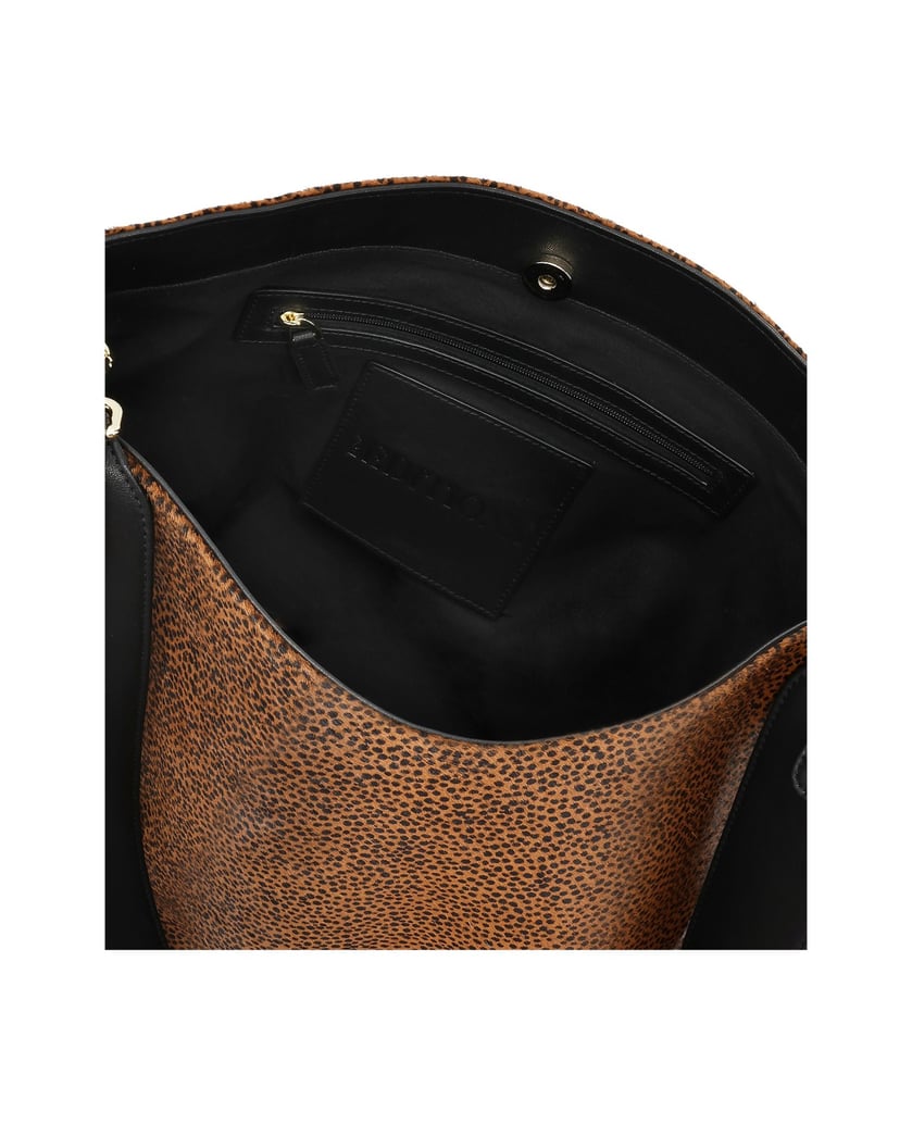 Kazar-Leather-handbag-in-shades-of-brown-and-black-hnědá