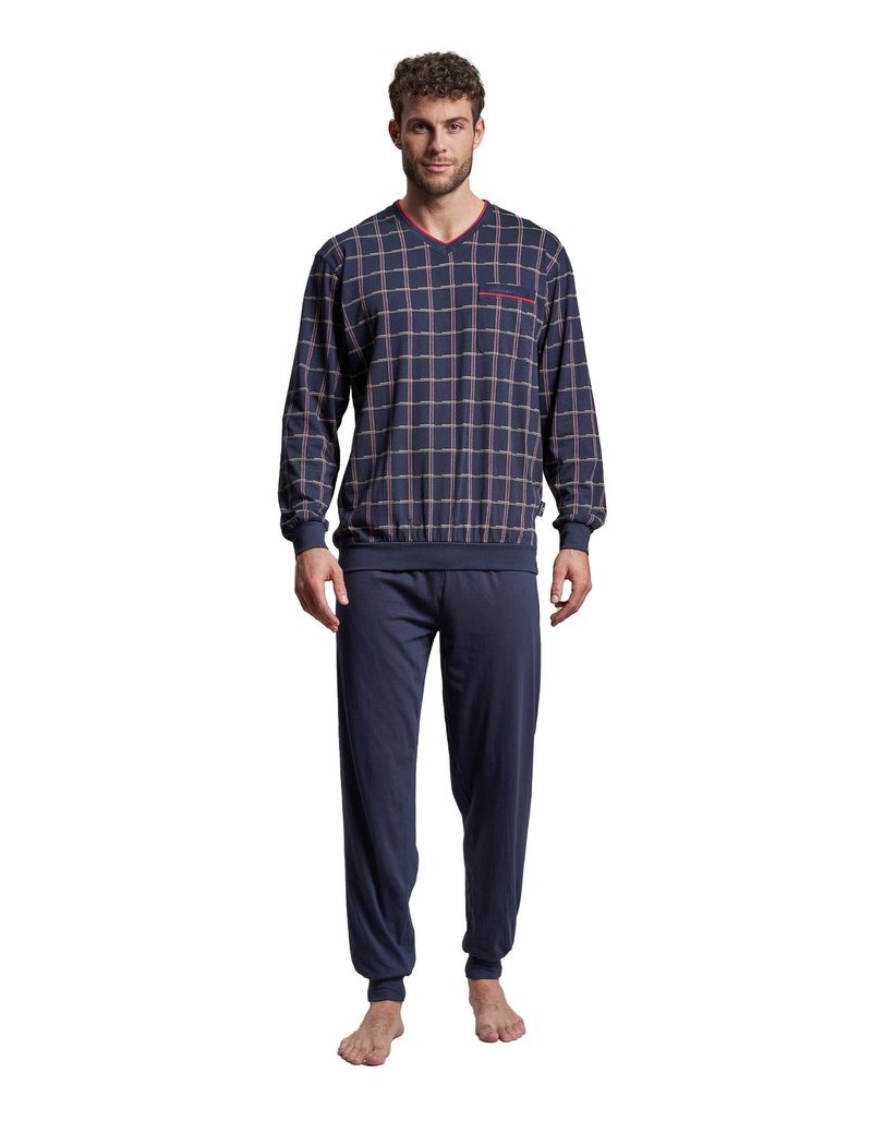 GÖTZBURG-Herren-Pyjama-navy