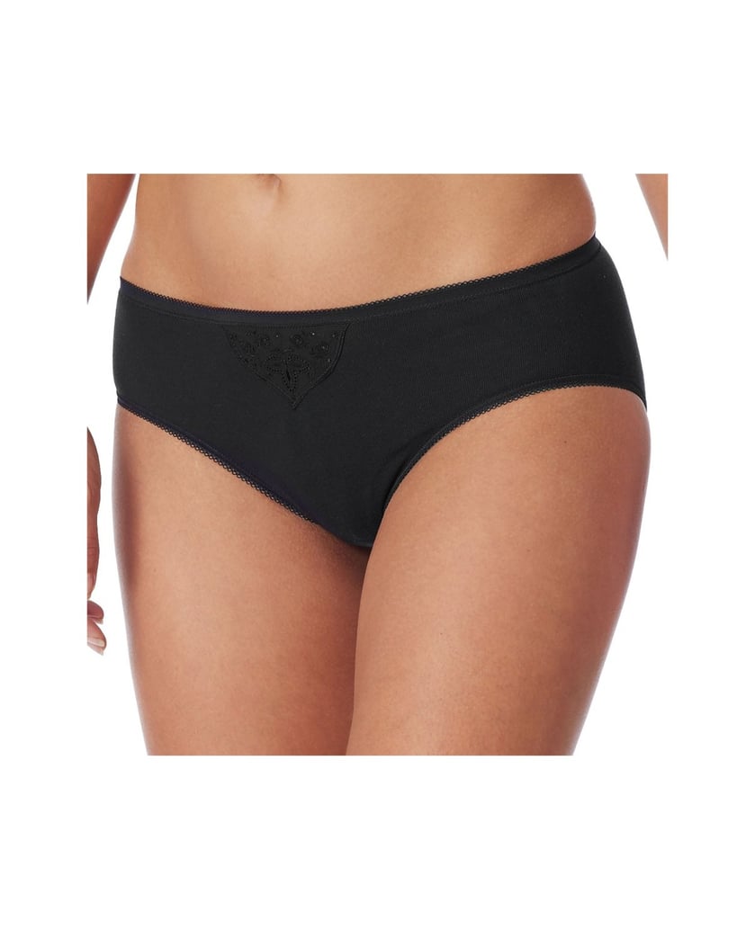 SCHIESSER-Damen-Slip-6er-Pack-Cotton-Essentials-6P-schwarz
