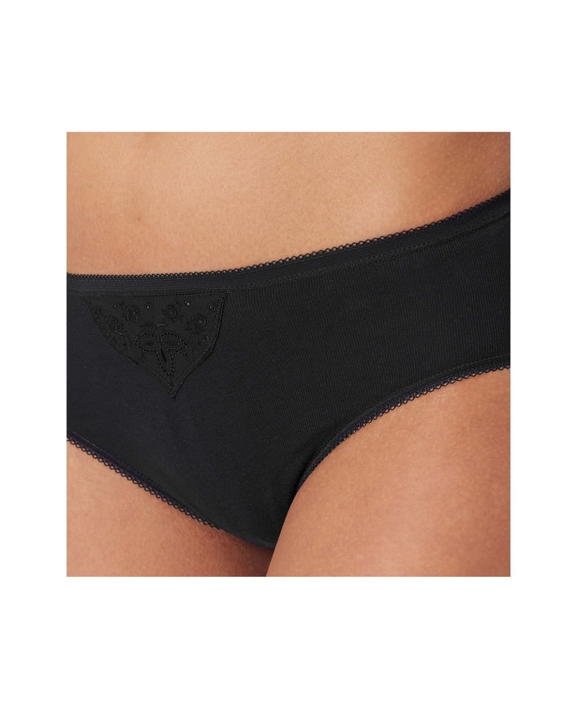 SCHIESSER-Damen-Slip-6er-Pack-Cotton-Essentials-6P-schwarz