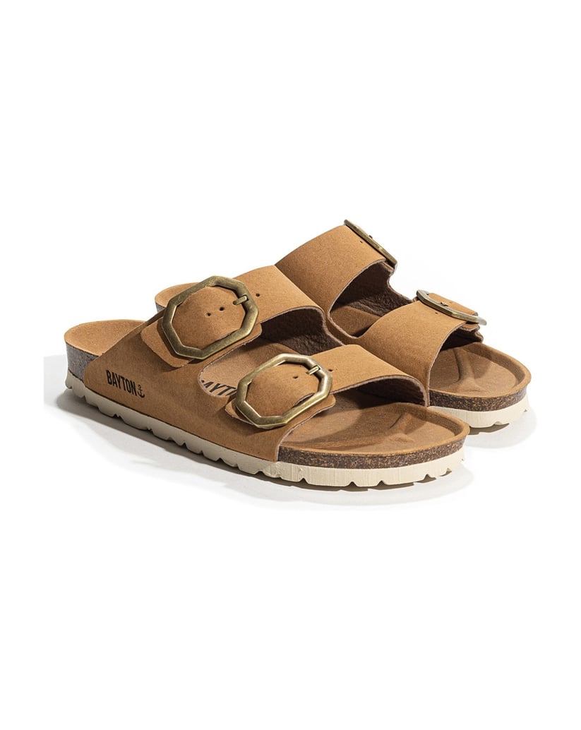 Bayton-Pantoletten-damen-Atlas-Vegan-gelb