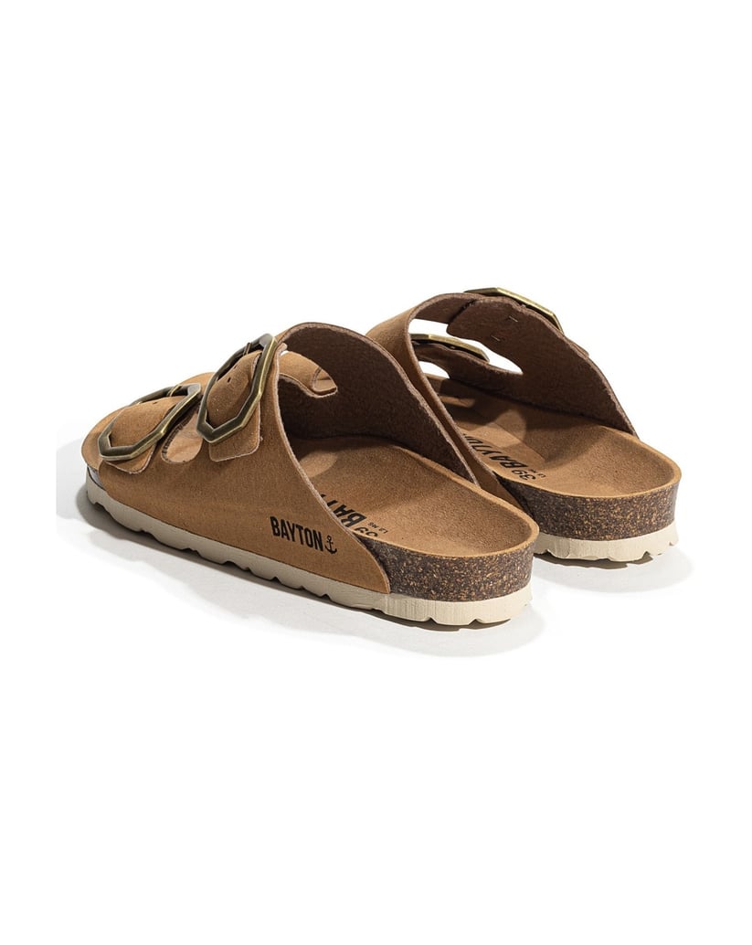 Bayton-Pantoletten-damen-Atlas-Vegan-gelb