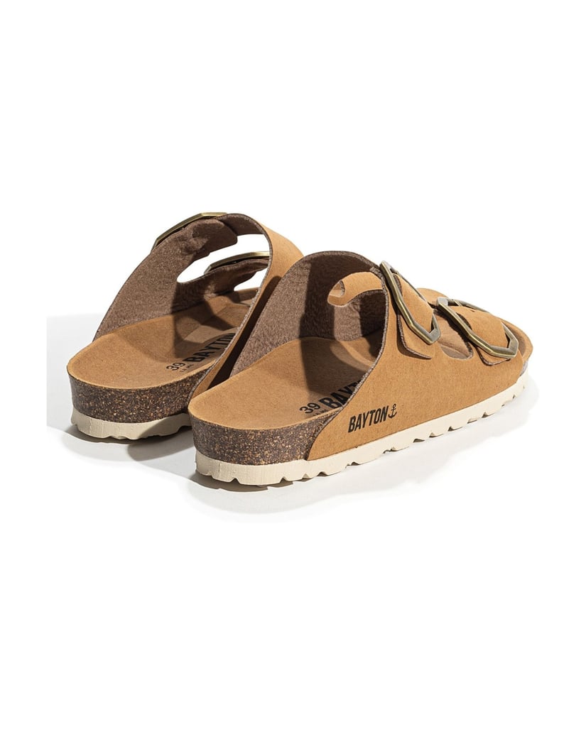 Bayton-Pantoletten-damen-Atlas-Vegan-gelb