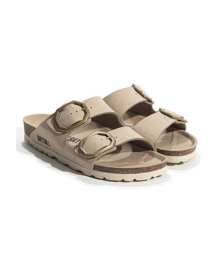 Bayton-Pantoletten-damen-Atlas-Vegan-gelb