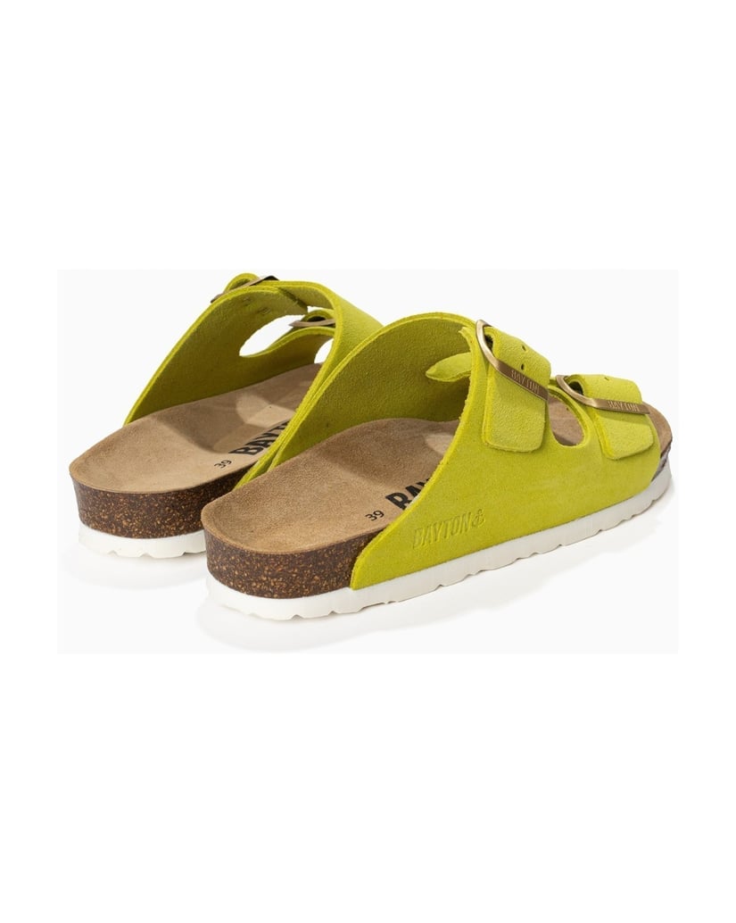 Bayton-Pantoletten-damen-Atlas-grün