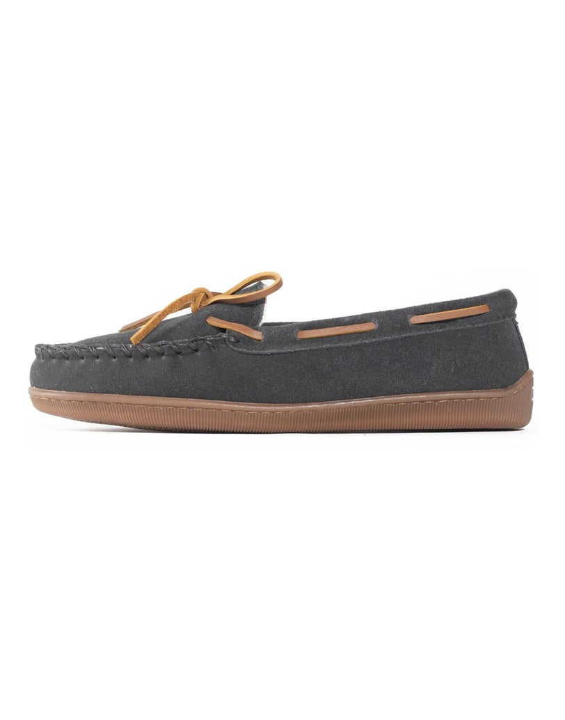 MINNETONKA-Pile-lined-Hardsole-Slippers-dunkelgrau