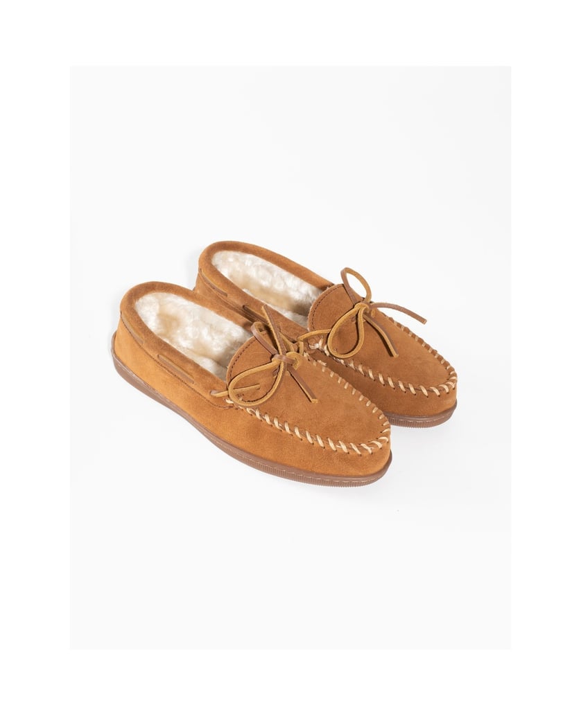 MINNETONKA-Pile-lined-Hardsole-Slippers-braun