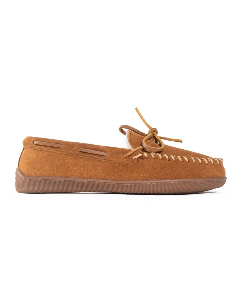 MINNETONKA-Pile-lined-Hardsole-Slippers-braun