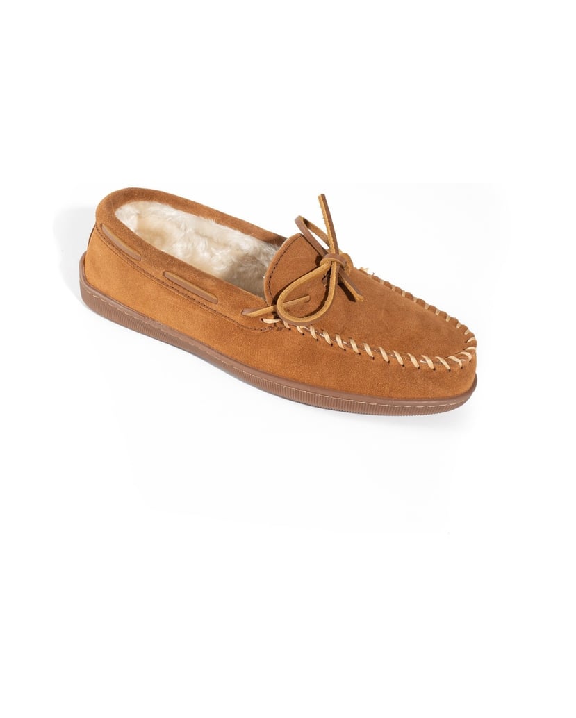 MINNETONKA-Pile-lined-Hardsole-Slippers-braun