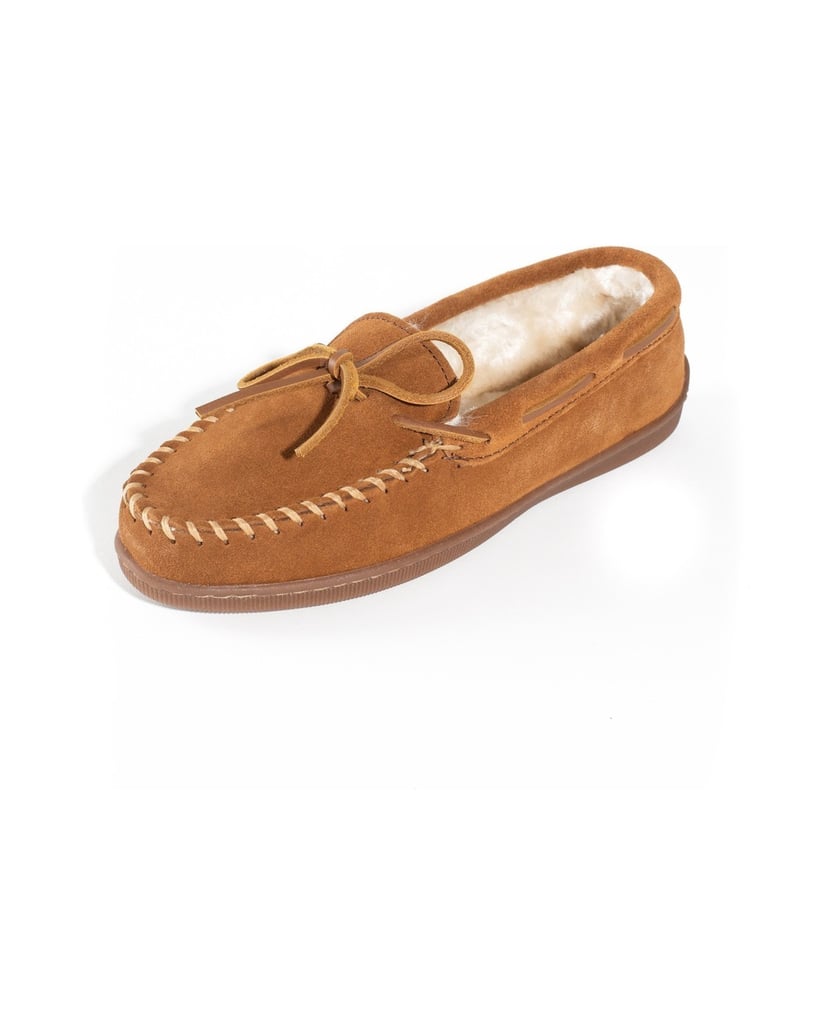 MINNETONKA-Pile-lined-Hardsole-Slippers-braun