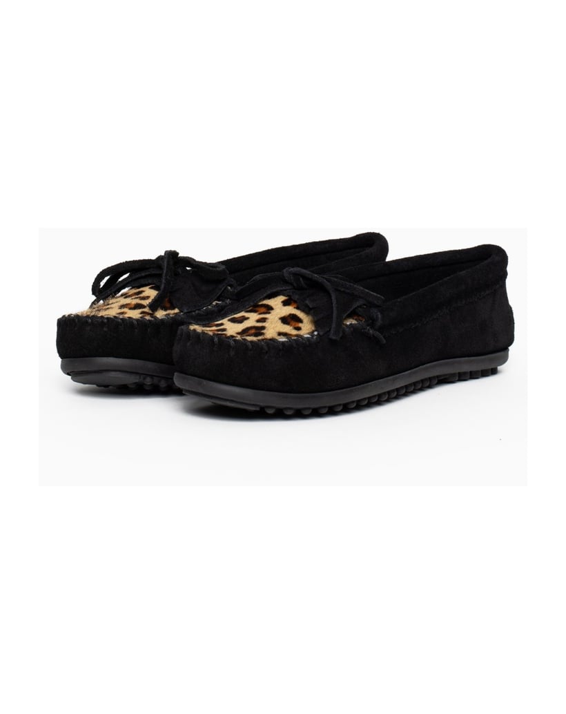 MINNETONKA-Leopard-Kilty-Moccasins-schwarz