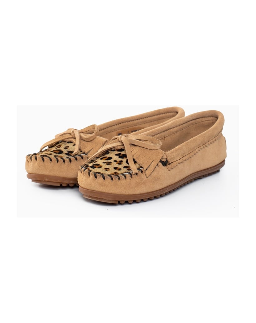 MINNETONKA-Leopard-Kilty-Moccasins-schwarz