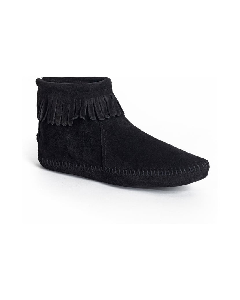 MINNETONKA-Back-Zip-Softsole-Boot-für-Damen-schwarz
