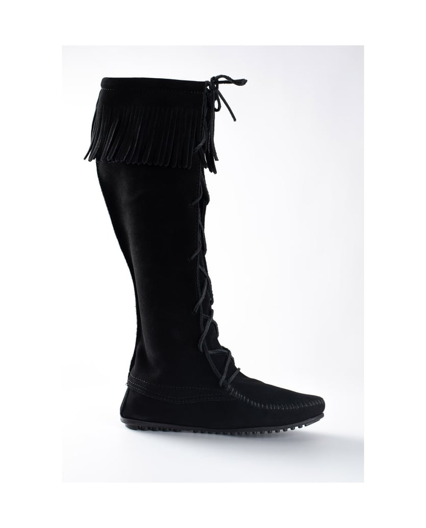 MINNETONKA-Kniehohe-Stiefel-aus-Spitze-schwarz
