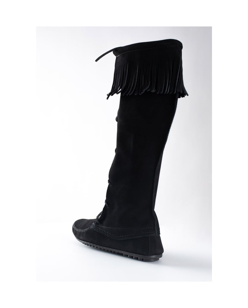 MINNETONKA-Kniehohe-Stiefel-aus-Spitze-schwarz