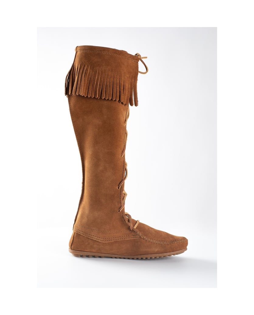 MINNETONKA-Kniehohe-Stiefel-aus-Spitze-schwarz