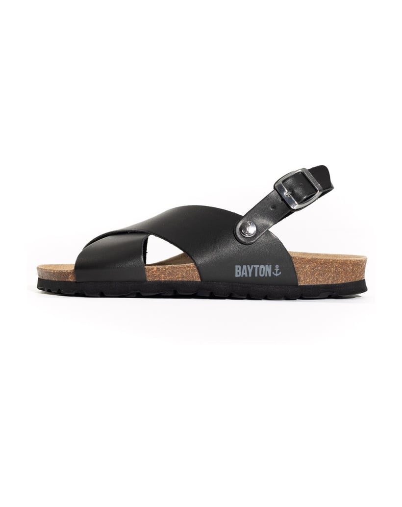 Bayton-Tweed-Sandalen-schwarz