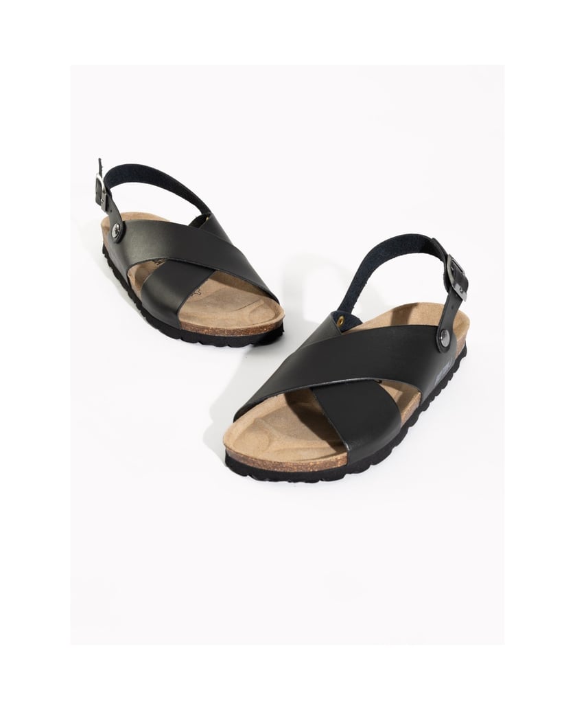 Bayton-Tweed-Sandalen-schwarz