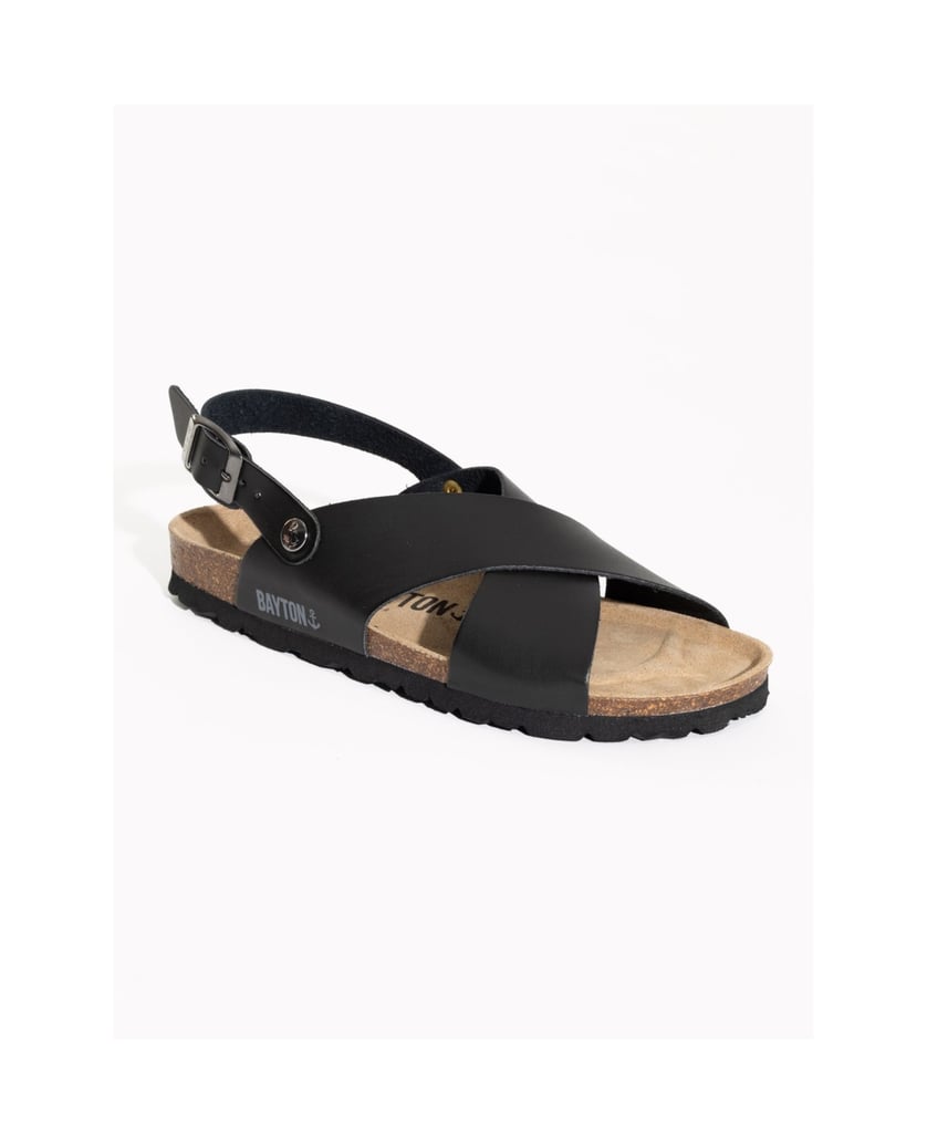 Bayton-Tweed-Sandalen-schwarz