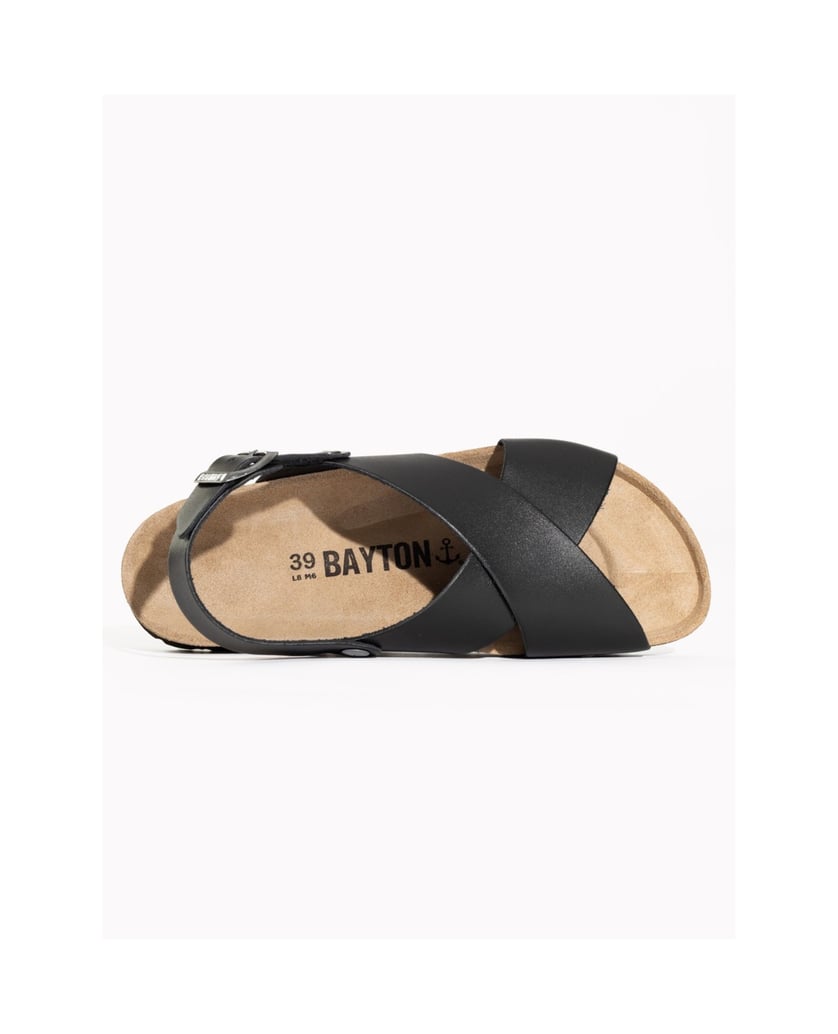 Bayton-Tweed-Sandalen-schwarz