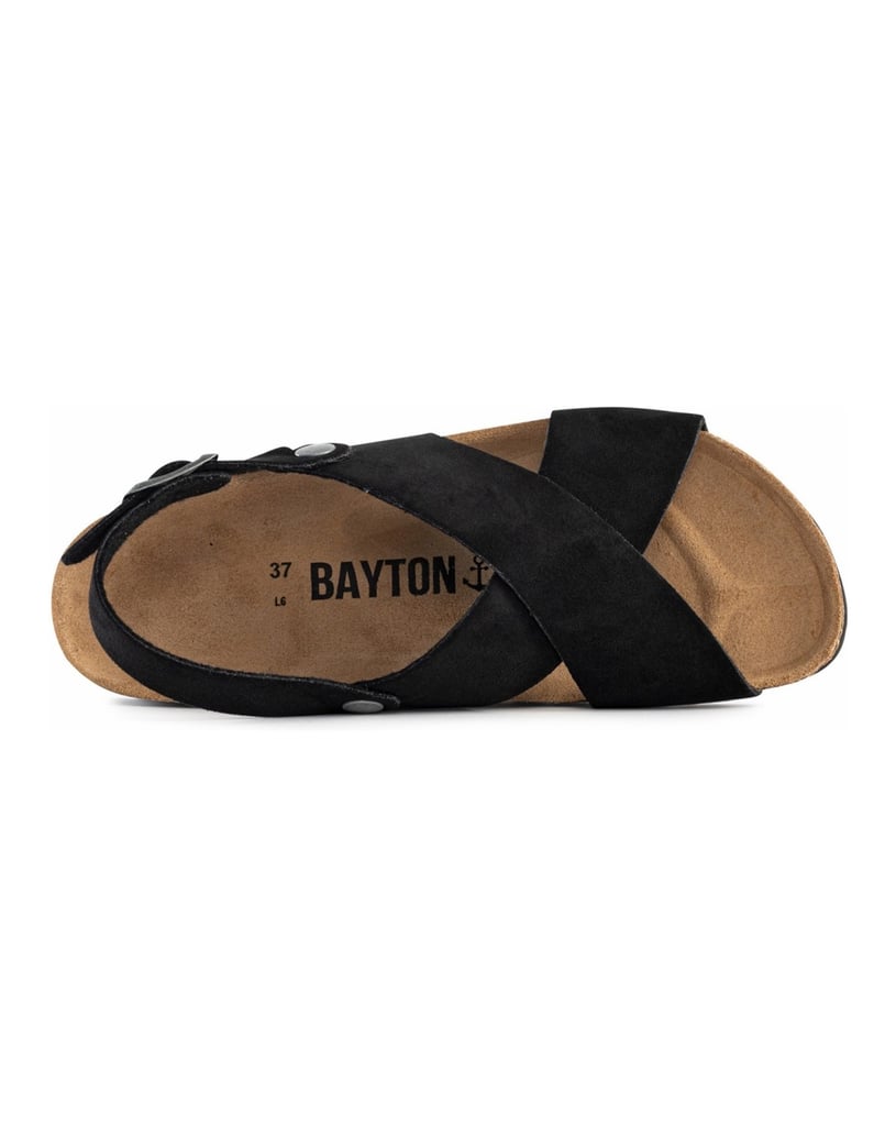 Bayton-Sandalen-Tweed-schwarz