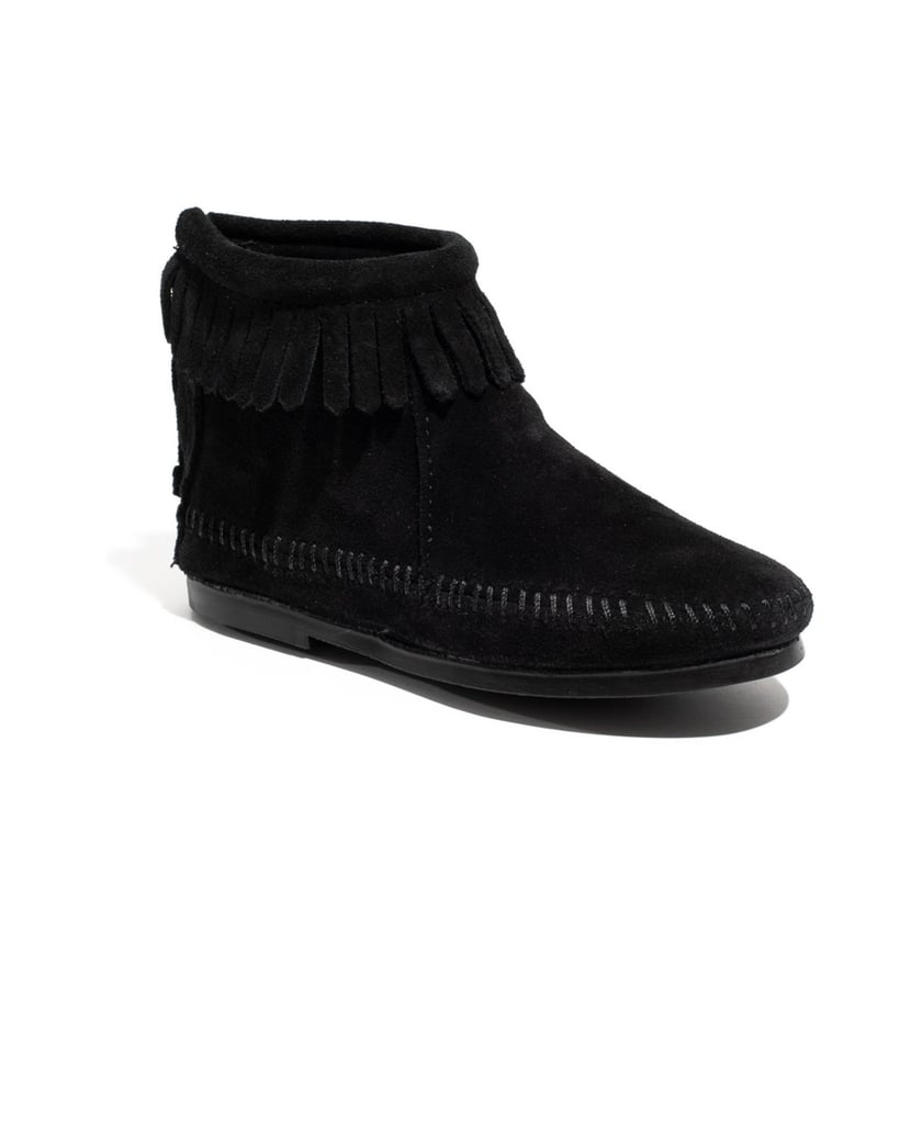 MINNETONKA-Back-Zip-Boot-schwarz
